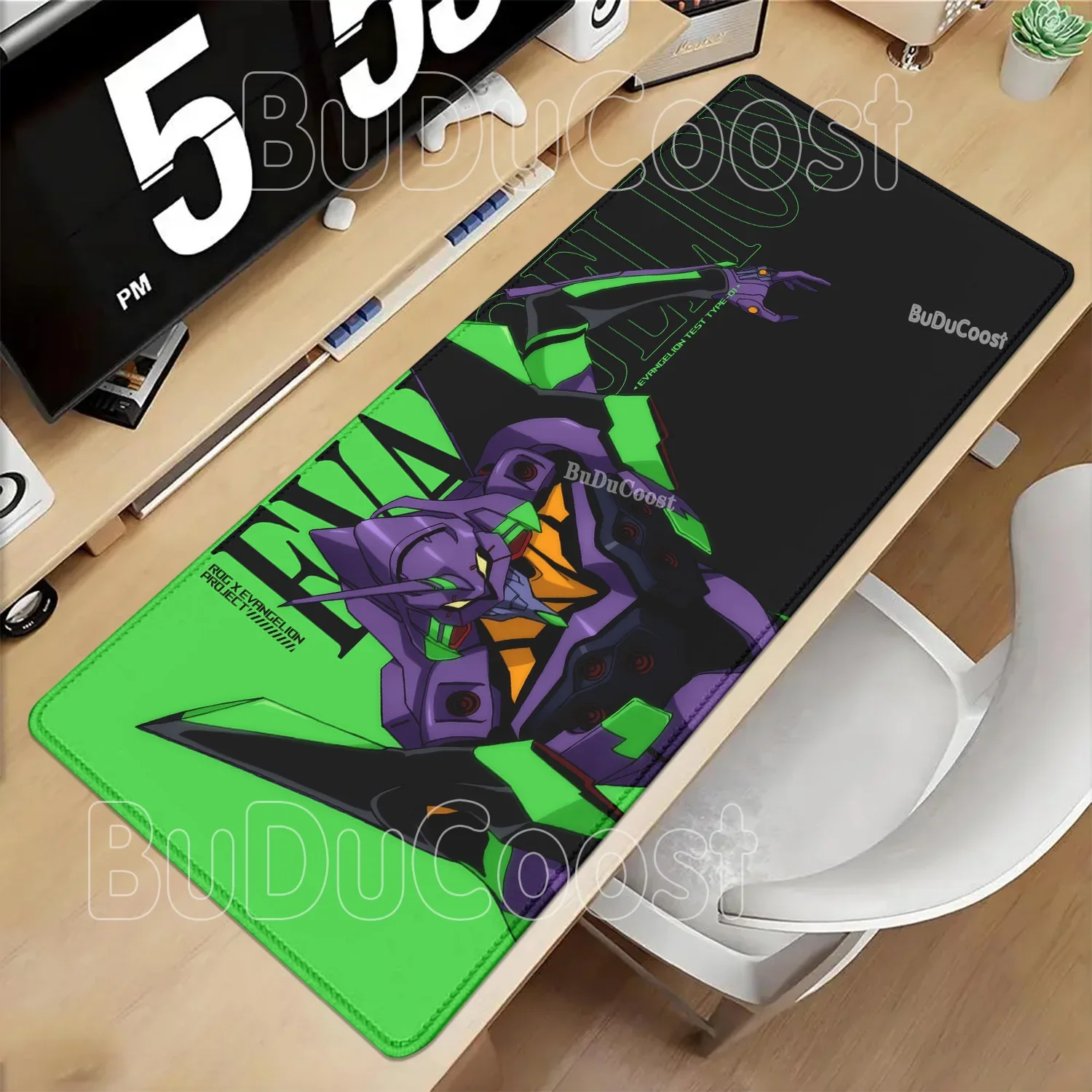 Alfombrilla de ratón grande Evangelione EVA 01, alfombrilla de escritorio para jugadores XXL, accesorios de oficina, alfombras para juegos de ordenador, alfombrilla de impresión HD para juegos de PC de Anime