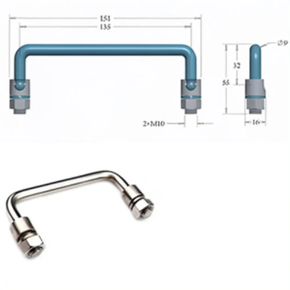 Premium Folding Handle For Toolbox Industrial Cabinet 304 Stainless Steel Flush Recessed Pull Hardware Supply