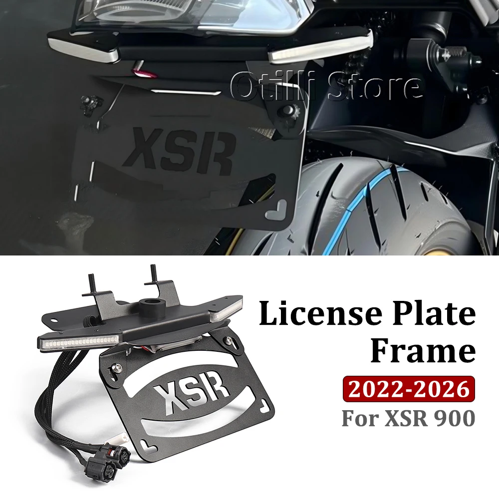 

Motorcycle New For Yamaha XSR900 XSR 900 Rear License Plate Frame Bracket Mount Holder Bracket 2022 2023 2024 2025 2026