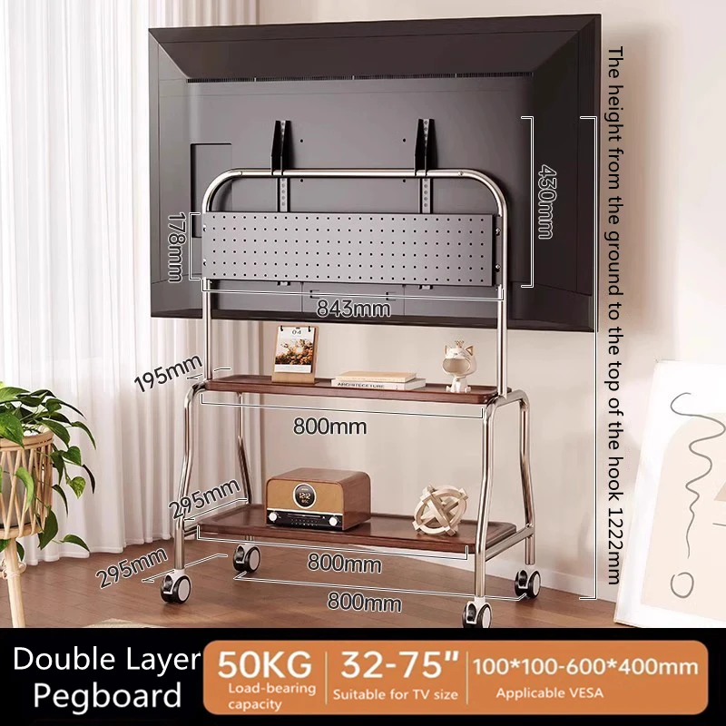 BEISHI Mobiler TV-Ständer aus Edelstahl 32-75 Zoll 7