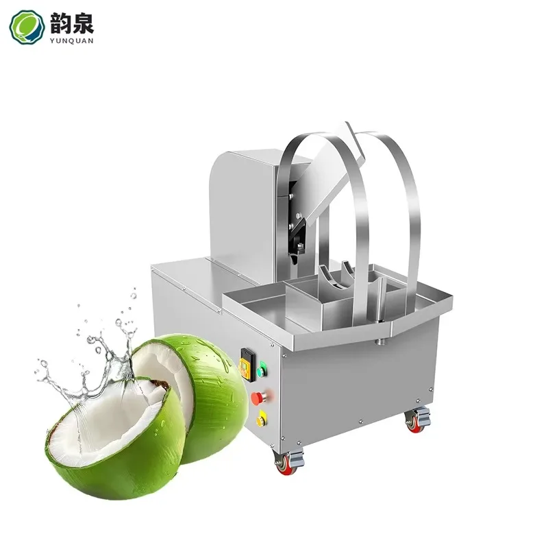 

Industrial Electric Coconut Cracker Splitter Halving Machine With Engine High Efficiency Coconut Juicer
