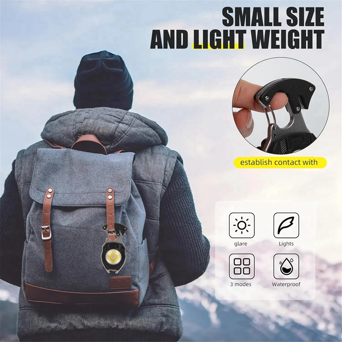Mini Flashlight 3 Pack, Rechargeable Keychain Flashlight, Flashlight Keychain Light, Portable Pocket Flashlight