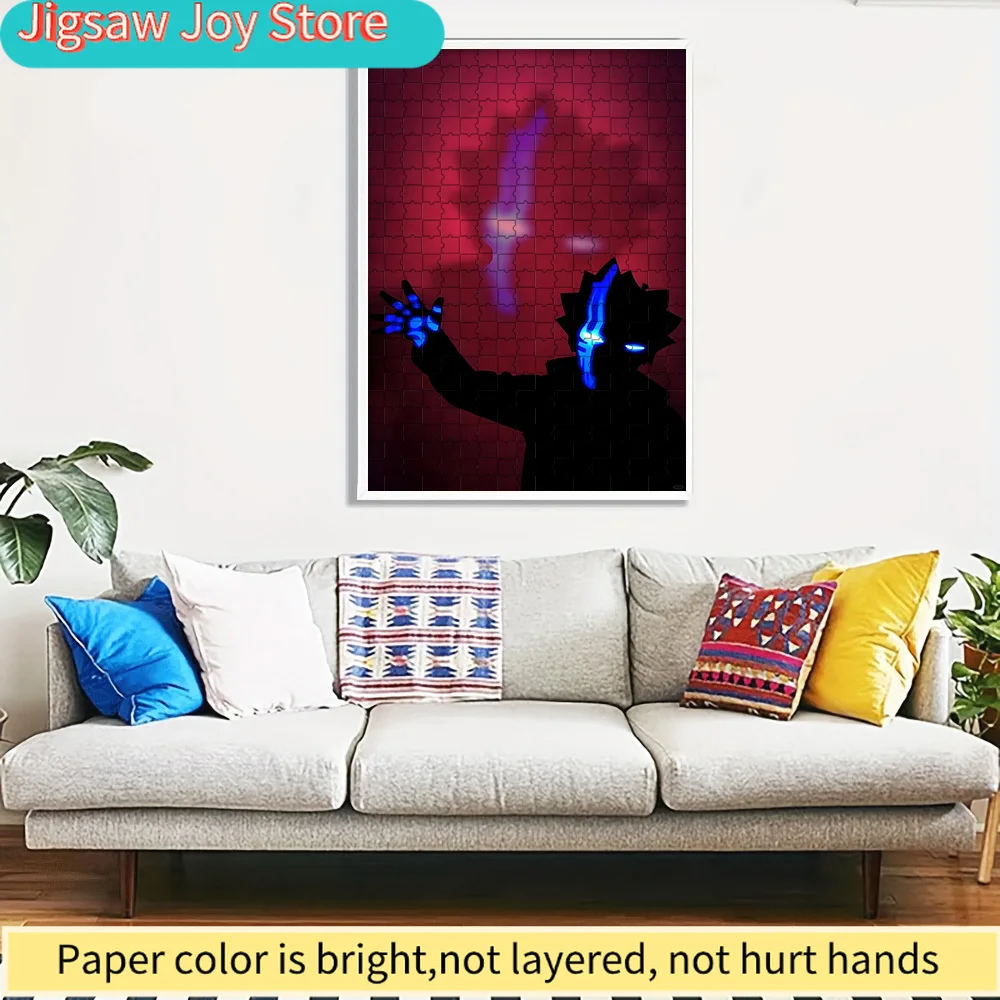 

Anime Boruto Uzumaki Karma Seal Glowing Blue Aesthetic Red Background Scene Paper Puzzle, Premium High Definition Vivid Print, S