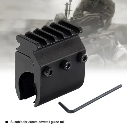 Universal Telescope Flashlight Scope Mount,18-27mm & 40-47mm Adjustable Scope Adapter with 20mm Base Attachs To Dovetail Rail