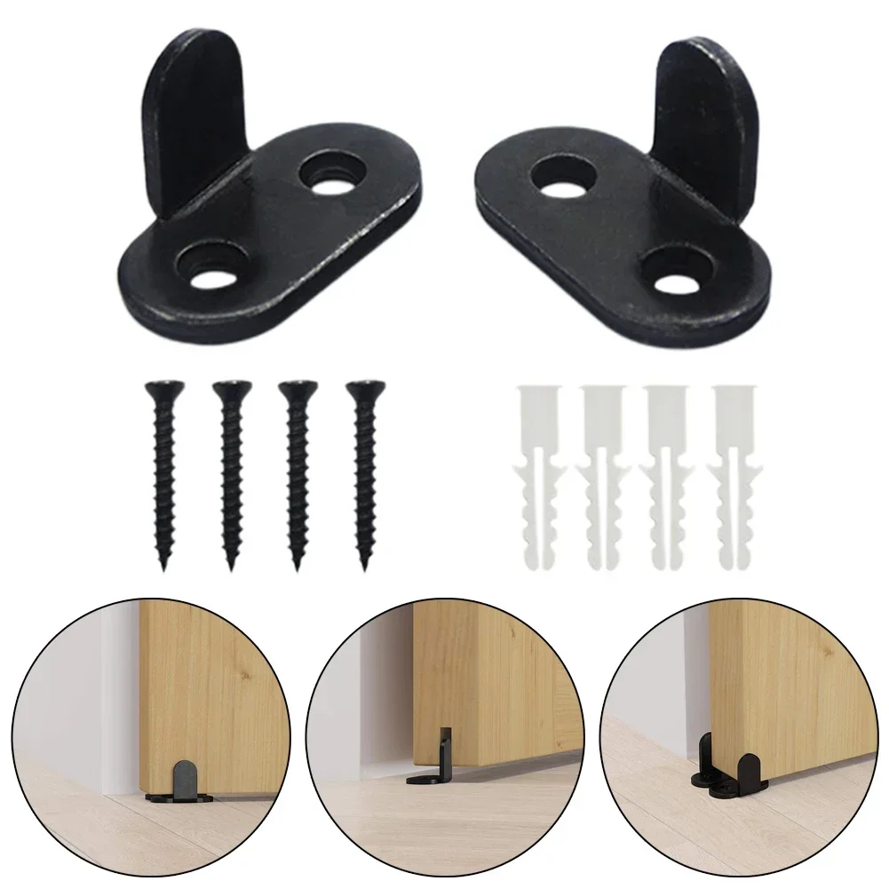 YTOM 2pcs Heavy Duty Sliding Barn Door Floor Guide Adjustable Roller Swing Stopper For Bottom Of Sliding Door Hardware Accessori