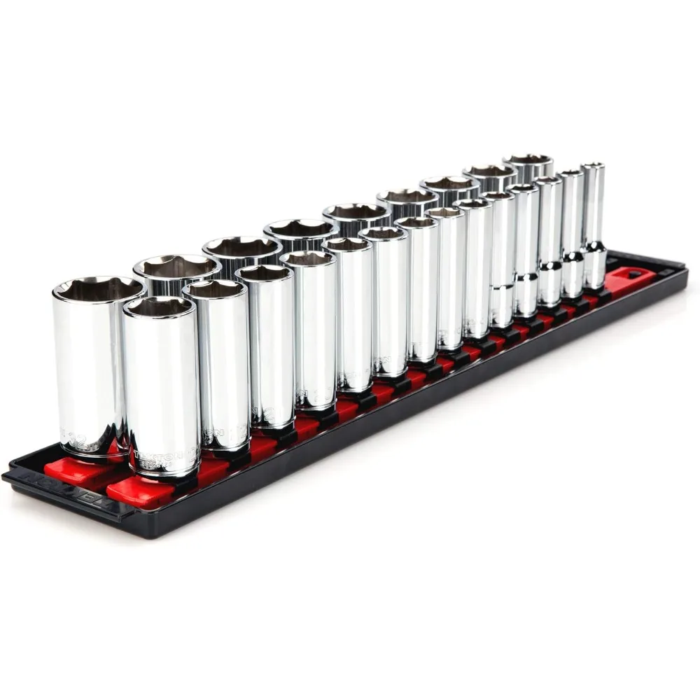 

Half-Inch Drive Deep 6-Point Socket Set, 23-Piece, 10-32mm Range