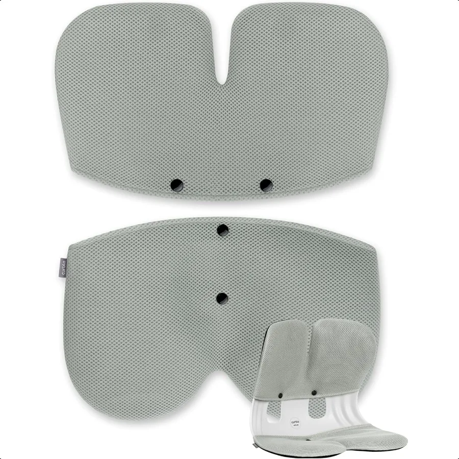

Grand Cover Detachable Cover for Adult Chair Ergonomic Chair Back port and Lumbar port Grey