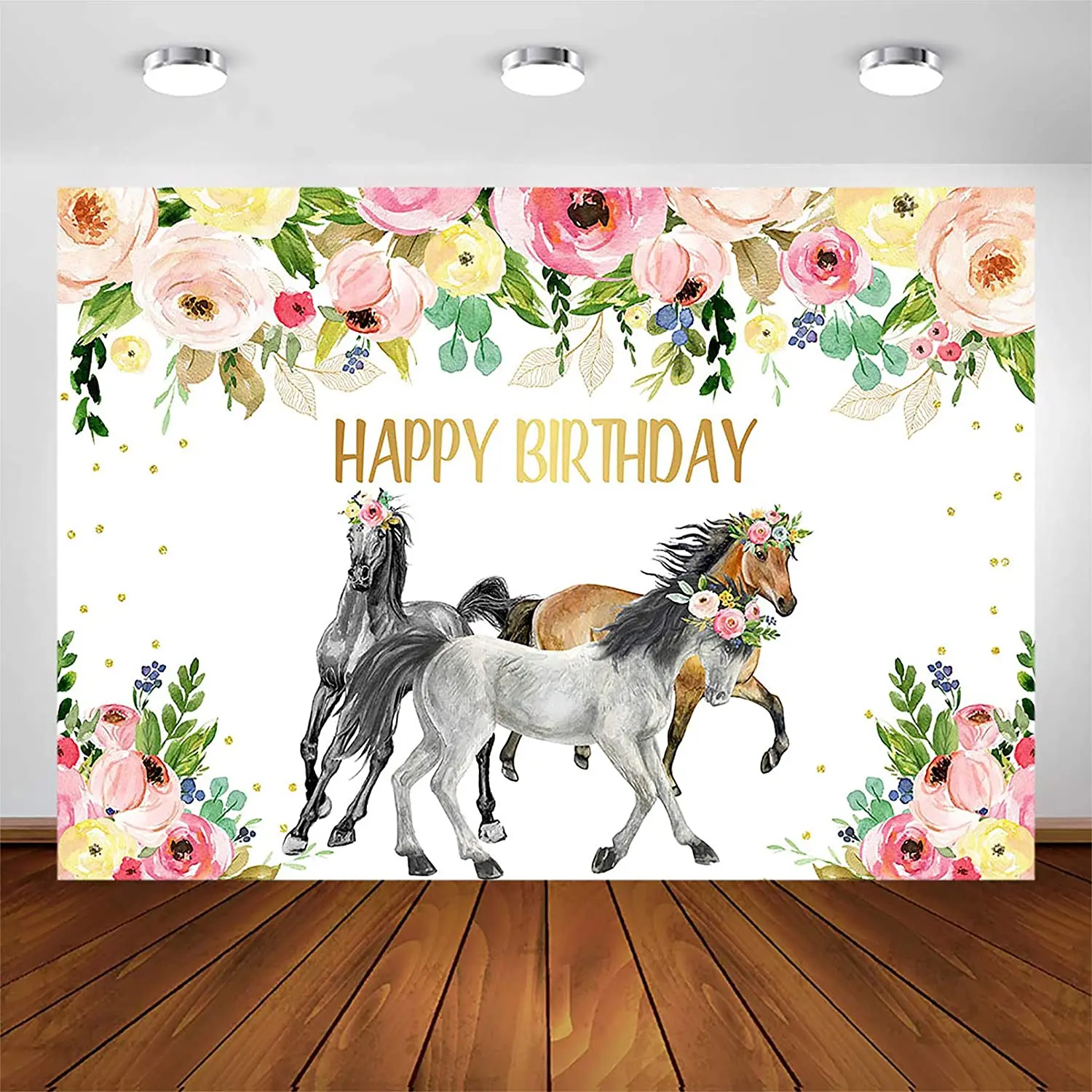 Horse Birthday Party Photography Backdrop For Girls Cowgirl Western Horse Party Background Decorations Banner Photo Booth