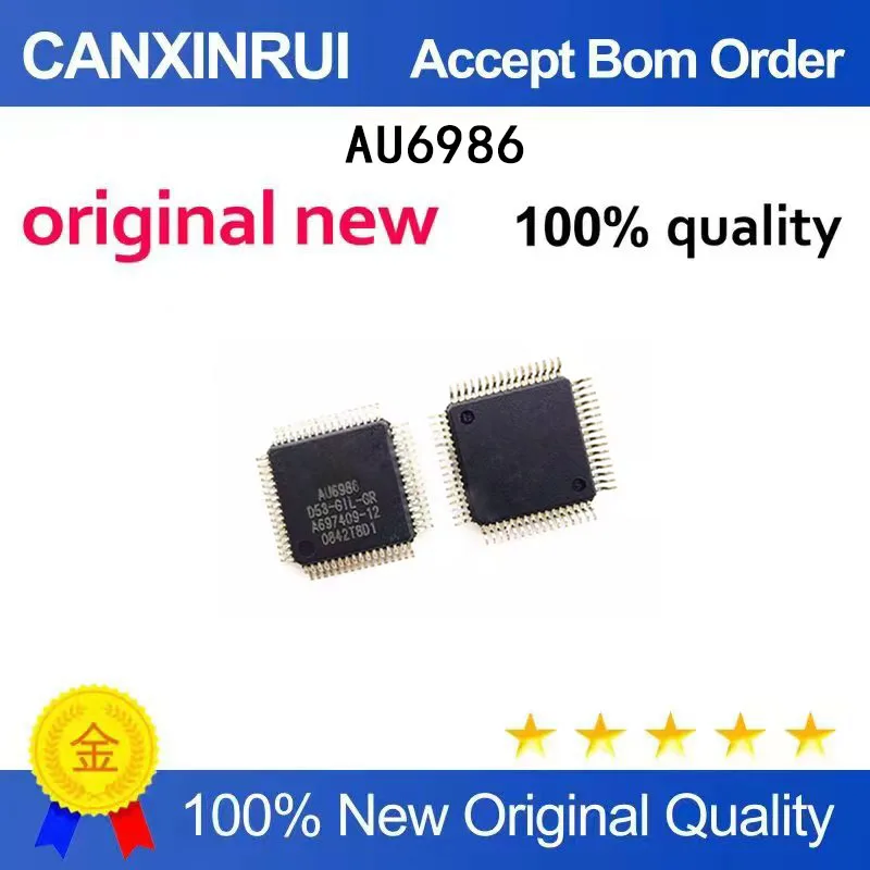 

(5-100 Pieces) Brand new original AU6986 D53-GIL-GR QFP-64 spot chip