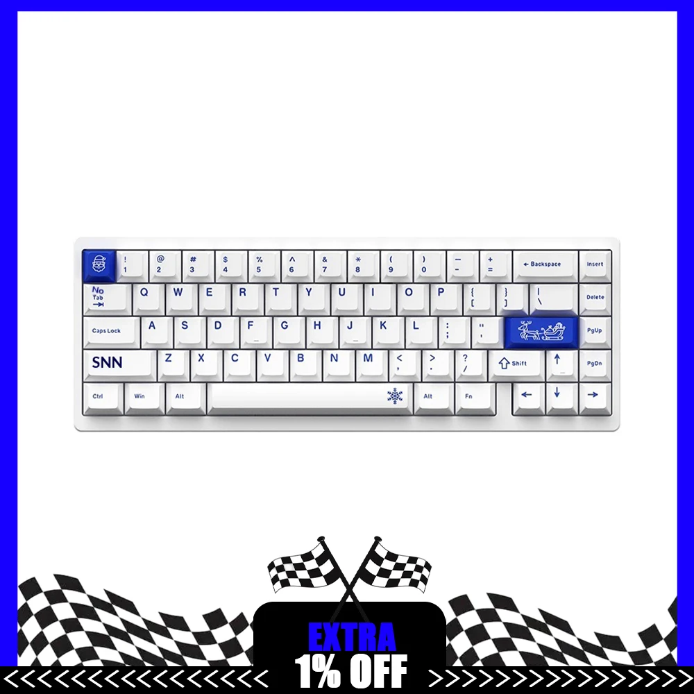 WEIKAV NUT65 Keyboard Kit Double GASKET Structure Microphone Pickup Light Bar Keyboard Kit Five-Layer Silencing Filling For Gift