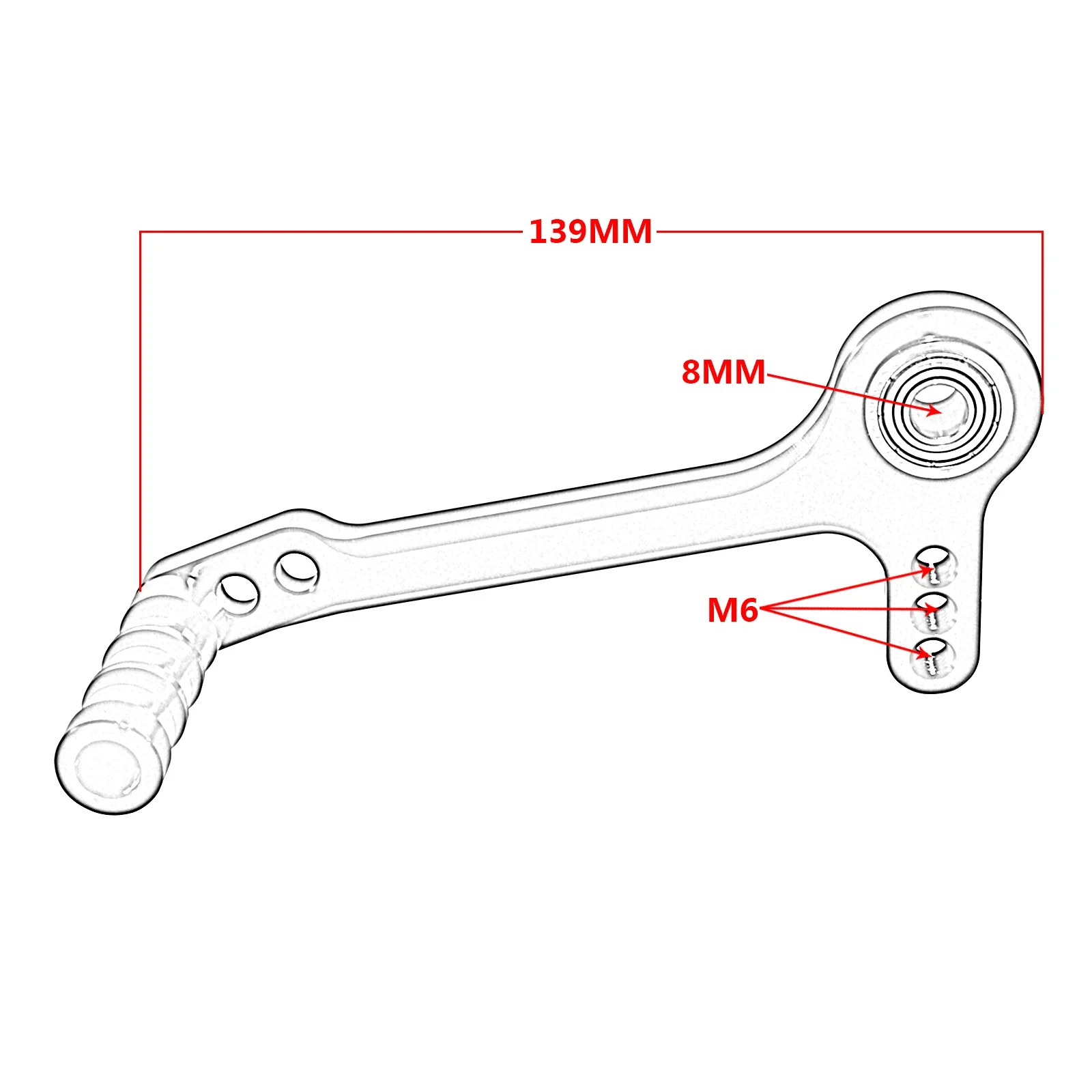 Motorcycle CNC Adjustable Dual Bearings Shift or Brake Lever Shifter Pedal with Toe Pegs Kit For Aftermarket Rearsets Rear Set