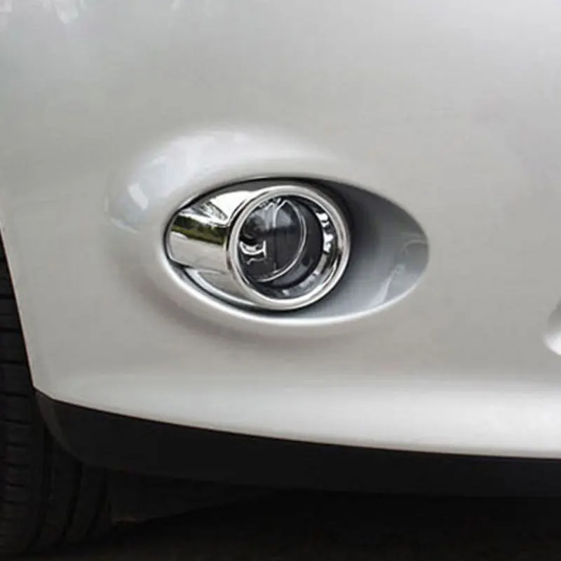 2 قطعة ABS كروم سيارة الجبهة مصابيح الضباب يغطي رئيس أضواء الضباب غطاء ملصق لفورد فوكس 3 MK3 2012 2013 2014 2015 اكسسوارات
