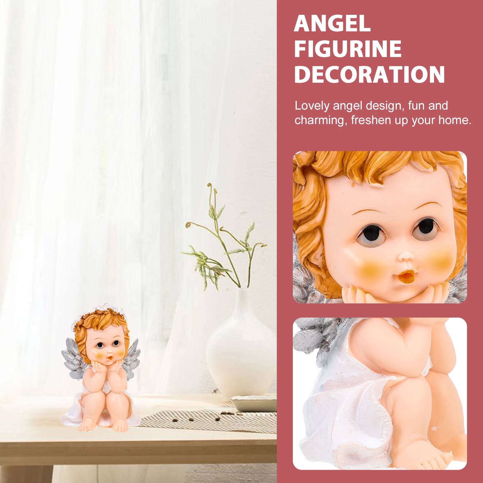 

Resin Angel Wing Sculpture Creative Home Decor Garden Ornament Desktop Decoration Craft Adornment Angel Figurine Decoration