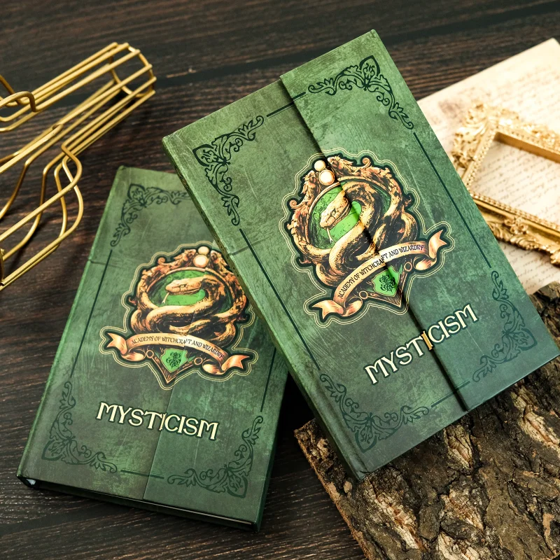 Academy of Magic Series Snake Totem Notebook Green Retro Hard Shell DIY High Value Collection Writing Diary