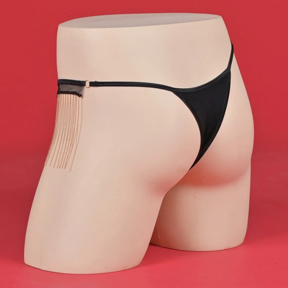 

Дышащие мужские трусы-сисси, шорты с кисточками, нижнее белье, экзотические трусики, чехол, сексуальные трусы с низкой посадкой