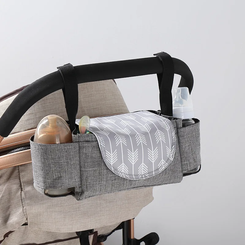 

Stroller Hanging Storage Bag Multifunctional Bottle Cup Holder Organizer Pouch Baby Carrier Travel Essential Easy Install