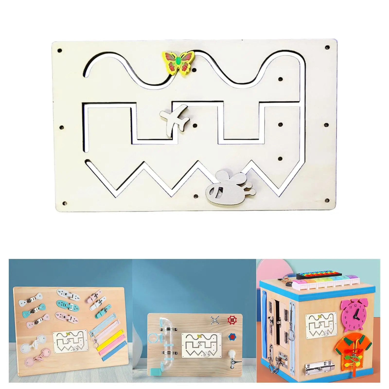 

Busy Board DIY Accessories Activity Board Educational Sensory Board for Travel