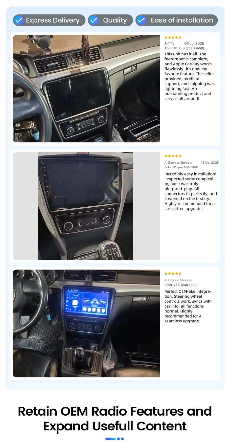 Junsun 10" Android 15 Autoradio für Skoda Superb 2 2008-2015, kabellos für Apple CarPlay, Auto-Bildschirm, Stereo-Multimedia-Video-Player, intelligente Fahrzeugsysteme, 2-Din-Autoradio-Haupteinheit, GPS-Navigation, Bluetooth, 4G, WLAN, 8-Kern, FM, AM, DSP, RDS, SWC, DAB+ – Detail 3