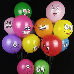 10/20/30pcs 12inch Cute Funny Big Eyes Interesting Smiley Face Latex Balloon Birthday Party Christmas Decor Baby Shower Kids Toy
