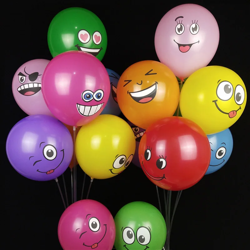 10/20/30 sztuk 12 cali śliczne śmieszne duże oczy ciekawe buźka balon lateksowy urodziny świąteczne dekoracje Baby Shower zabawki dla dzieci