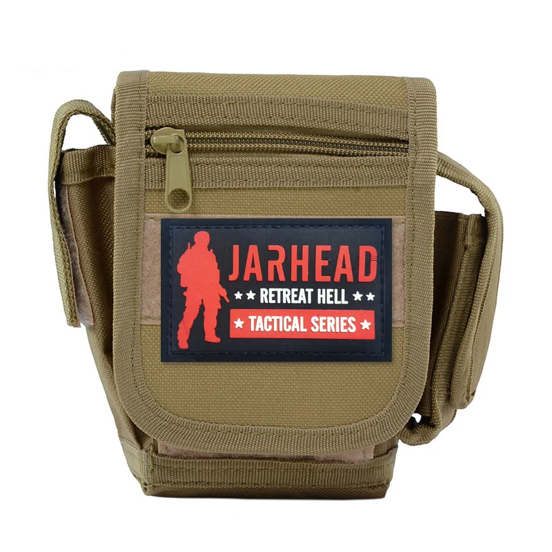 EDC Molle Tactical Pouch Outdoor Tool Kit Hiking Cycling Belt Waist Bag Hunting Miscellaneous Bag With Personality PVC Patches view 2