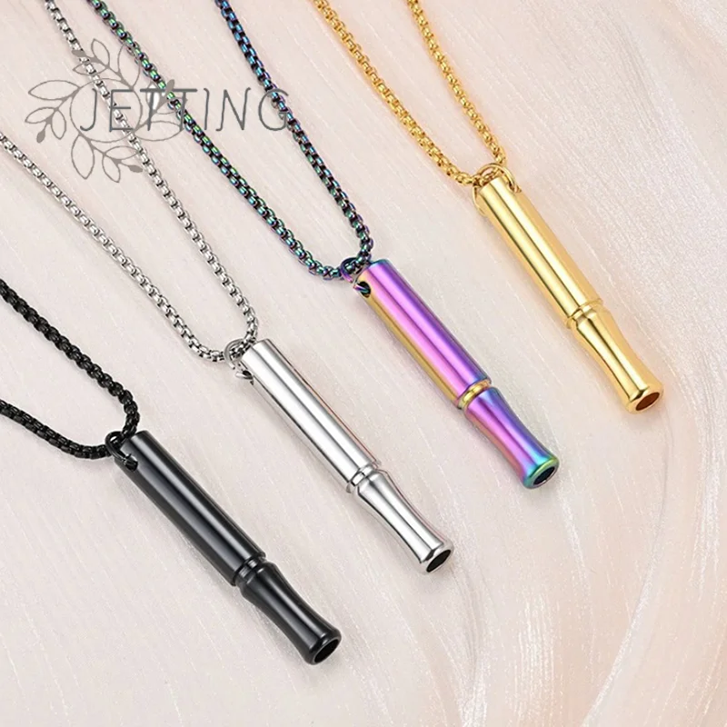 

Горячее ожерелье из нержавеющей стали для дыхания Mindfulne для женщин и мужчин, кулон для снятия тревоги, инструмент для снятия стресса, паники, атаки, медитации