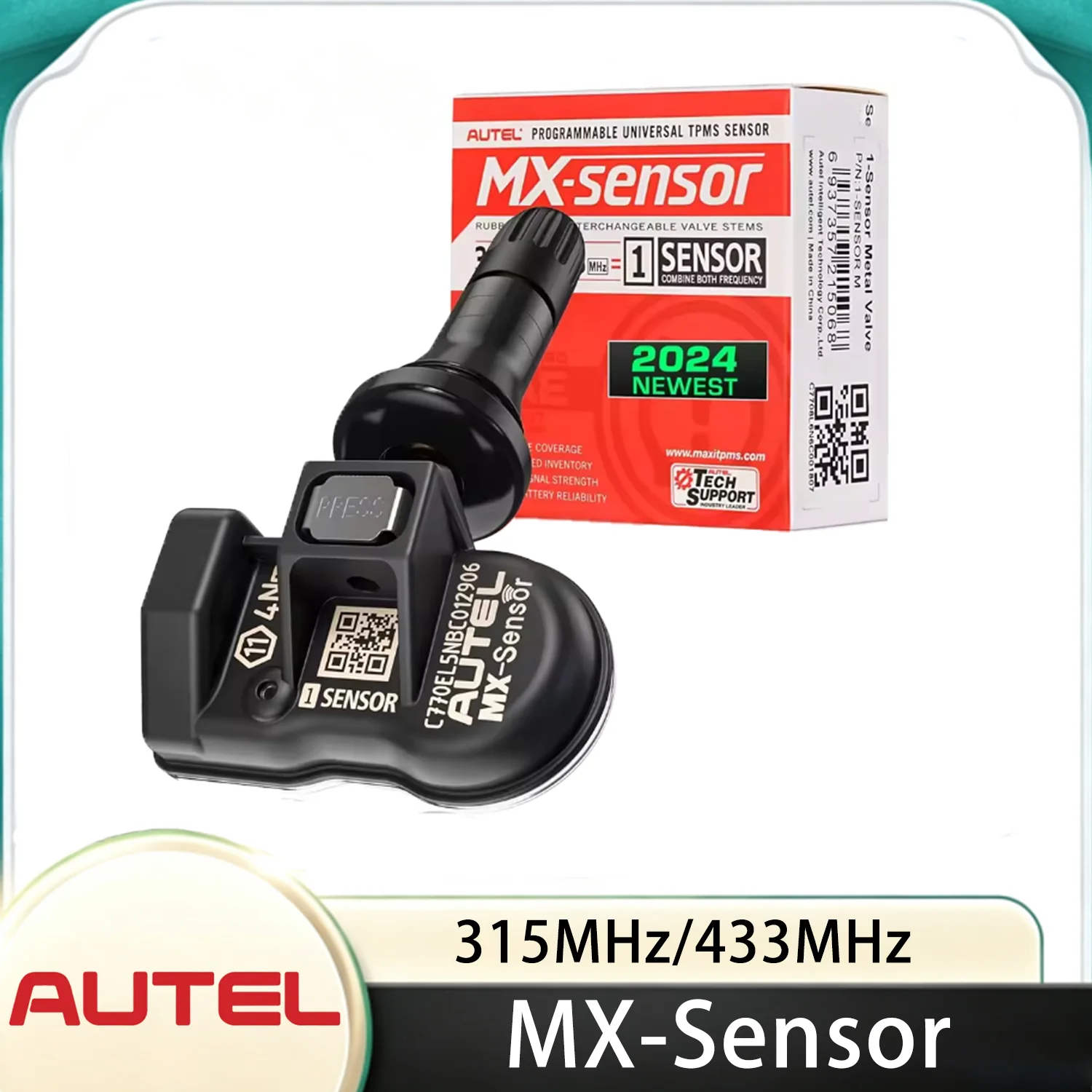 1pc/4pc Autel MX Sensor 315MHz 433MHz 2in1 Clone-able Programming Sensors For TS501 TS508 Tire Pressure Monitoring Car Tool