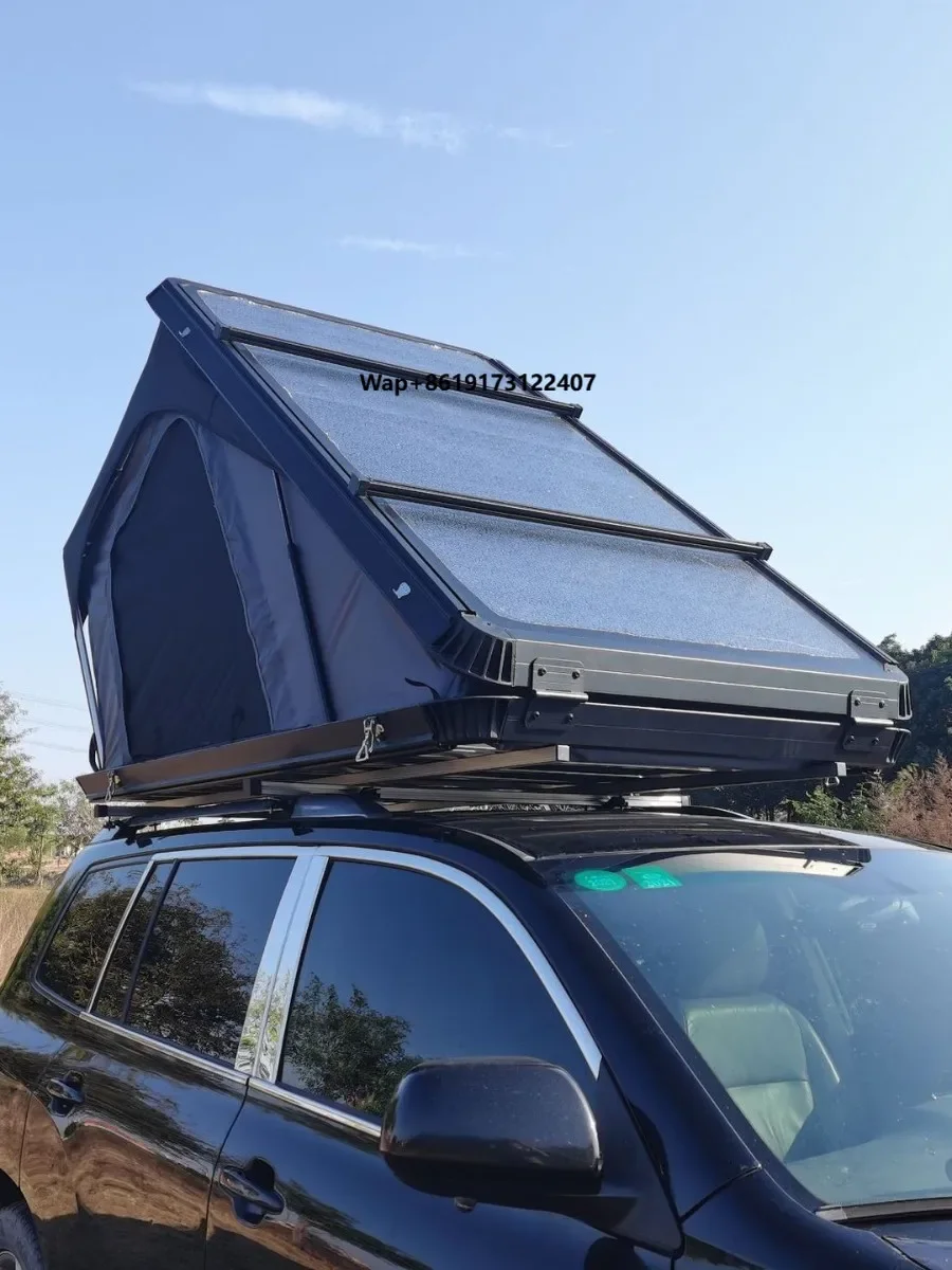 Double-Person Hardtop Aluminum Shell Roof Tent for SUV Off-Road Vehicles Self-Driving Camping Outdoor Compatible Car Roof Racks