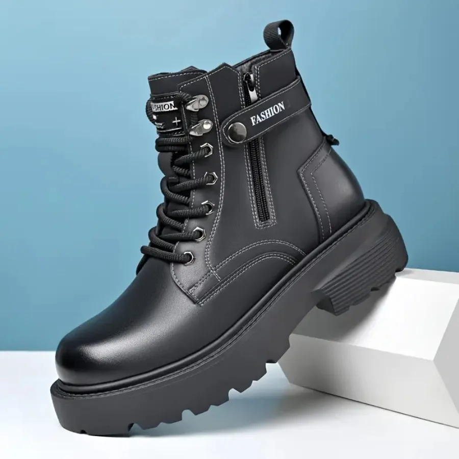

Outdoor Anti-Slip Wear Resistant Men's High Top Short Boots Fashionable Versatile Casual Shoes
