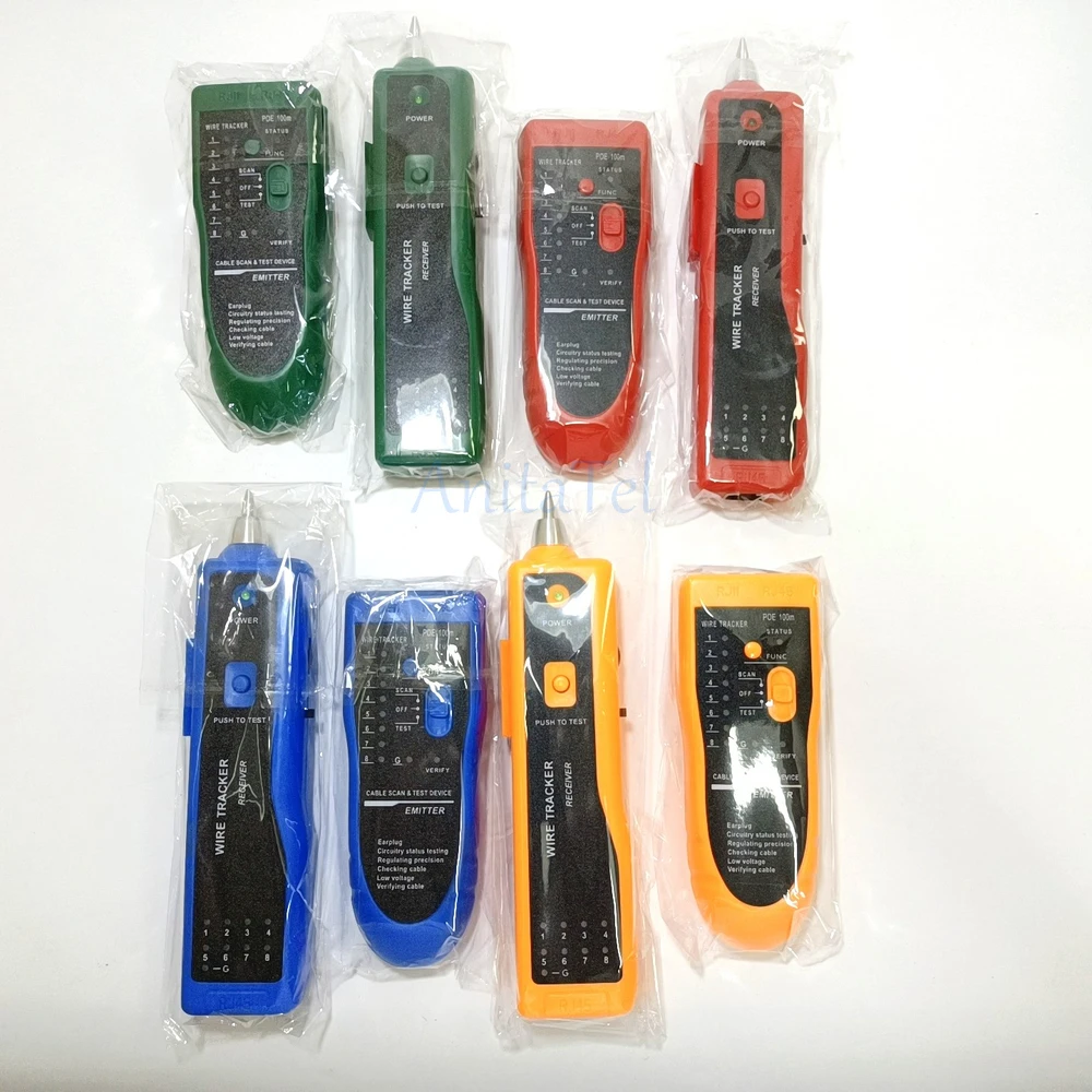 RJ11 RJ45 Cat5 Cat6 Wire Tracker Receiver Diagnose Tone Finder Telephone Wire Cable Tester Tracker Detector Networking Tools