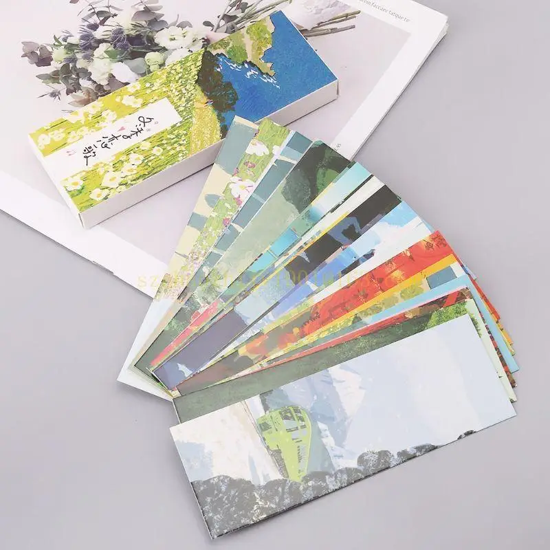 62ka 30pcs Зимние сонаты закладки бумаги бумажные страницы заметки