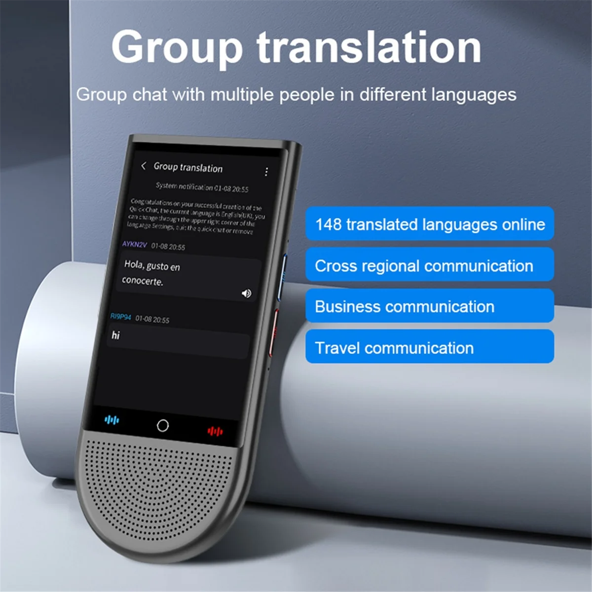 B43C 4G AI Translator Recorder Support 148-Language Real-Time Translation Offline Translation ChatGPT Voice Photo Translator