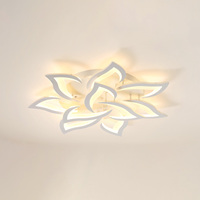 White Flower Shaped LED Ceiling Lamp 10 Heads Modern Ceiling Light for Bedroom Kitchen Children's Room Livingroom