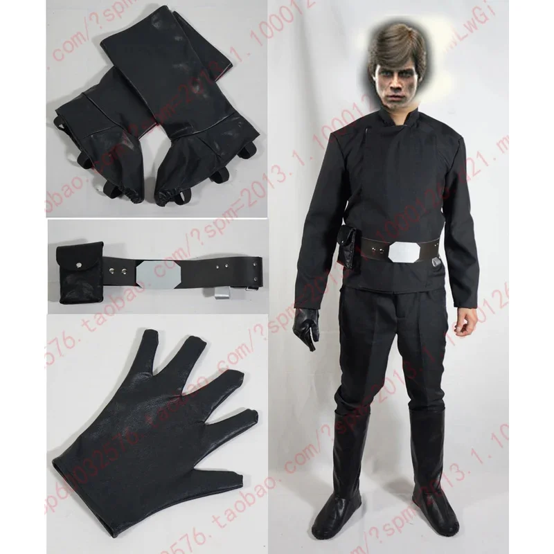 

Luke Skywalker Cosplay Costume with shoe covers and one glove 11