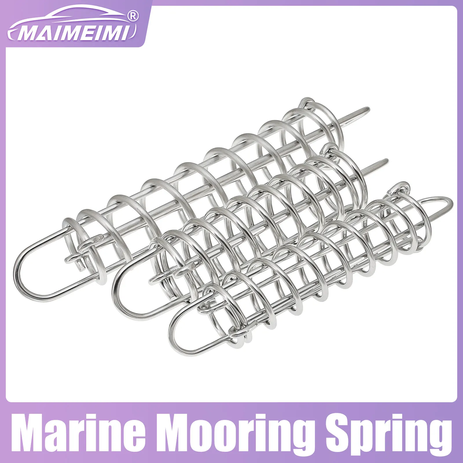 Marine Mooring Spring Fittings Boat Docking Spring Stainless Steel Snubber Springs 270mmX5mm 270mmX6mm 6X320mm Hardware