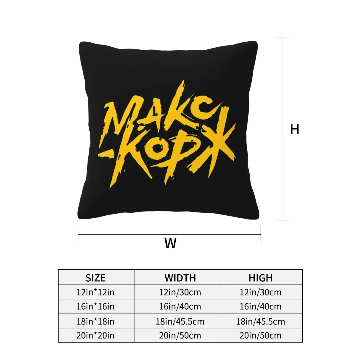 Max Korzh Fan Makc Kop Square Pillowcase Pillow Cover Cushion Zip Decorative Comfort Throw Pillow for Home Sofa