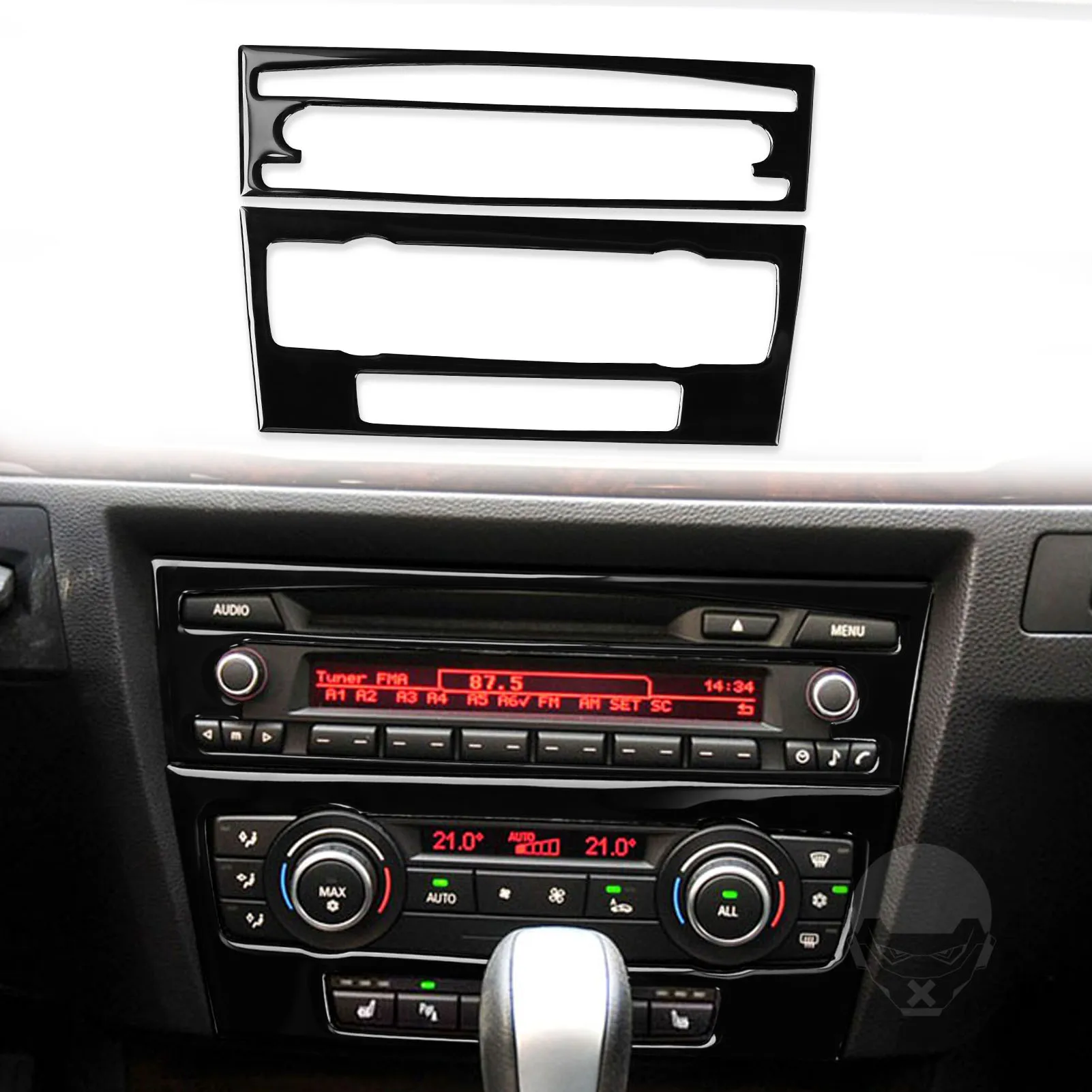 For Bmw 3 Series 2005-2012 e90 e92 Piano Black Air Conditioner CD Control Panel Car Interior Accessories Decorative Stickers