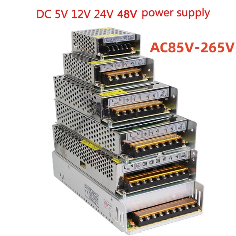 

free shipping LED Driver 5V 12V 24V 48V 2A 5A 10A 20A 30A LED Power Supply AC85V-265V Lighting Transformers For LED Power Lights