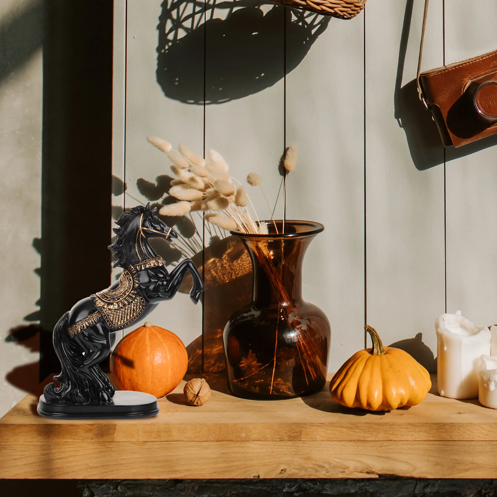 

Standing Horse Decoration Resin Horse For Home Office Desktop Decor Christmas Ornament Animal Statue