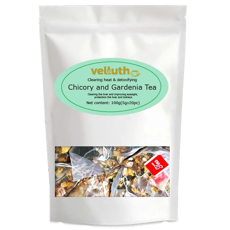 Té de chicoria Gardenia, rico en antioxidantes, calma problemas de digestión, mejora la inmunidad, sin azúcar, puro, 20 paquetes