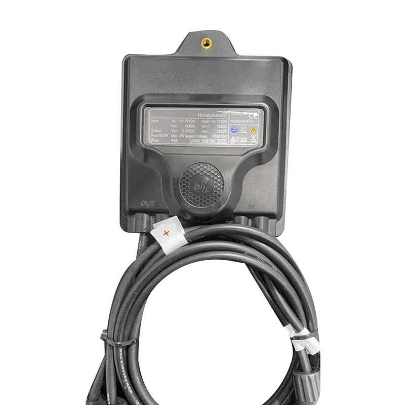 650W PV Power Optimizer MPPT 12V-75V Input Ip68 Real-Time Solar Panel Monitoring Voltage-Limiting Anti-Hotspot