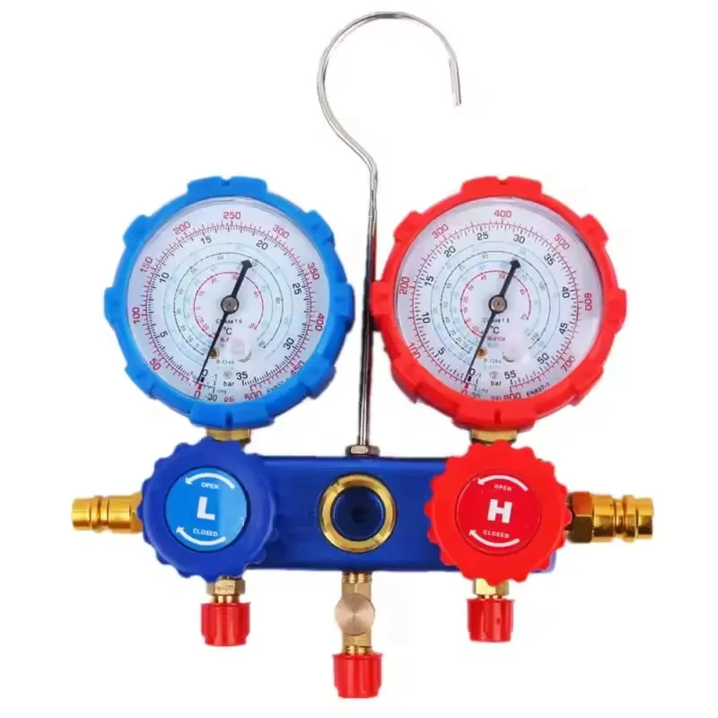 Air Conditioner Refrigeration Car R134, R410a, R22, R407c Manifold Gauge Set view 2