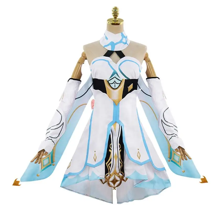 Cosplay Kostuums Spel Genshin Impact Lumine Kostuum Cosplay Pruik Laarzen Halloween Feestjurk Voor Vrouwen Meisjes Schattig Pak