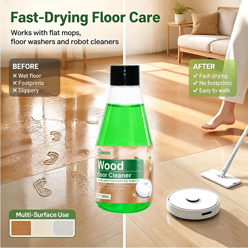 New Powerful green cleaning concentrate, removes tile scale and floor stains, restores luster, mild formula, safe for all floors
