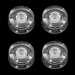 4Pcs/lot Transparent Clear Black Digital Electric Guitar Bass Speed Control Knobs Tone volume Pot Knobs Guitar Accessories Parts