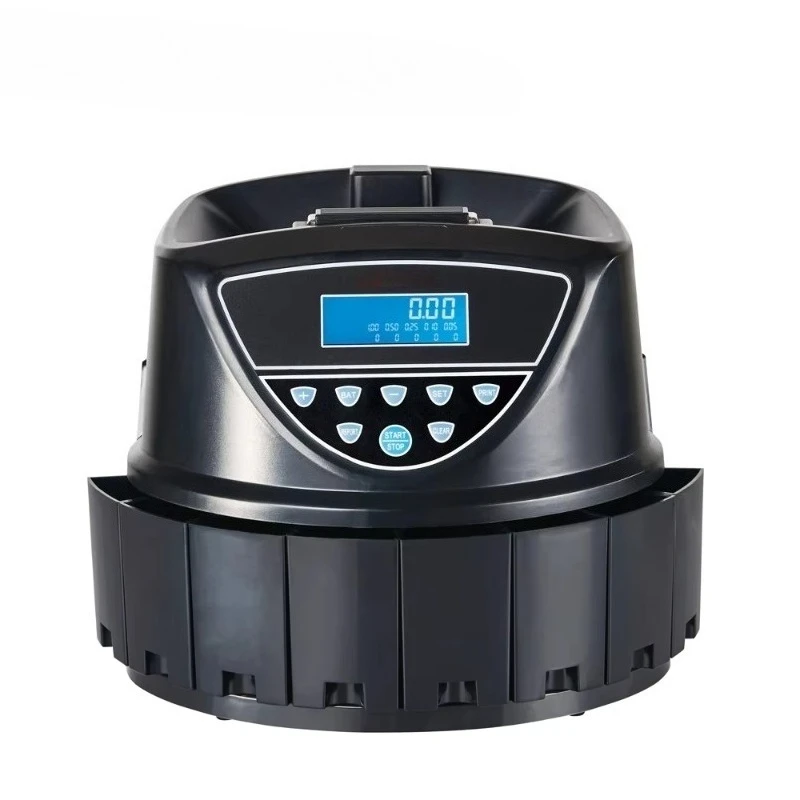 Intelligent high-speed coin counter sorter automatically counts denominations and preset batches