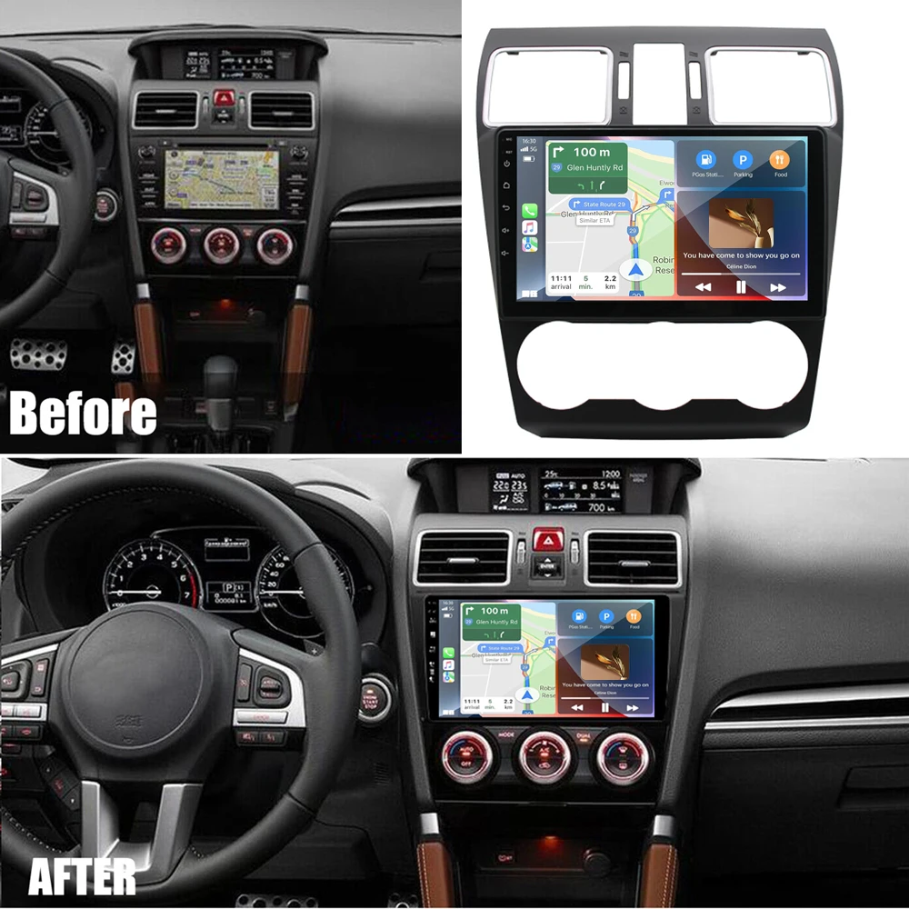 

9-дюймовый Android 13.0 для Subaru Forester WRX Impreza 2013-2015 Автомобильный GPS-навигатор Мультимедийный плеер Радиолента Головное устройство Carplay