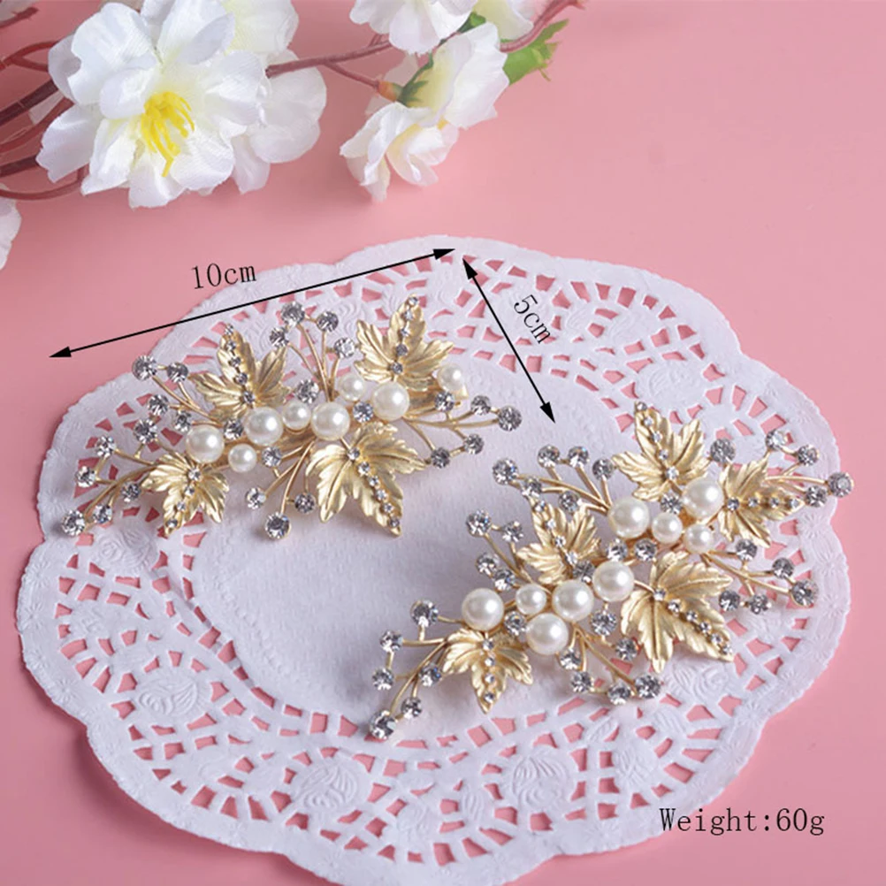 

Pearl Headdress Bride Hair Clip Accessories Wedding for Bridal Clips Women Barrette