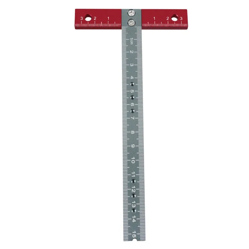 

Metric T square positioning ruler, aluminum alloy square ruler measuring and scribing tool, clear scale