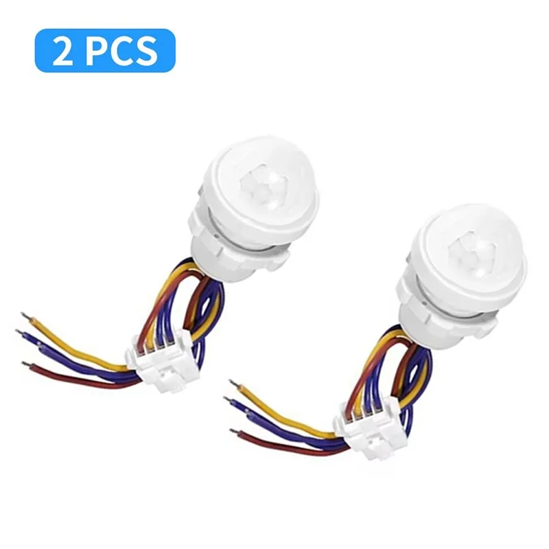 2PCS PIR Motion Sensor Detector Smart Switch Home Indoor Outdoor Infrared Light 110V 220V Time Delay Mode Adjust Lighting Switch